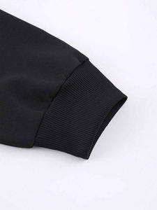Sweat à capuche streetwear premium en molleton 100% coton, brodé, uni, surdimensionné, doublé, écologique, pour l'hiver - Product Image 4