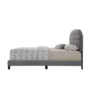 Letto Matrimoniale Tradilla in Tessuto Grigio, Arredamento Imbottito Elegante per Comfort e Stile - Product Image 3