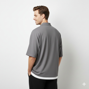Chemises polo pour hommes, haute performance, manches courtes, coupe classique, t-shirt polo pour hommes, haute qualité, personnalisable, été, respirant - Product Image 6