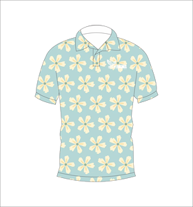 เสื้อโปโลพิมพ์ลายดอกไม้แบบกำหนดเอง แขนสั้น สวมใส่สบาย เหมาะสำหรับกอล์ฟ เทนนิส ชุดทีมฤดูร้อน - Product Image 1