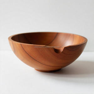 RusticAura Handcrafted Acacia <b>Wood</b> <b>Bowl</b> Polished for Natural Warmth Complementing Cozy Rustic and Modern Home Decor Settings - Product Image 5