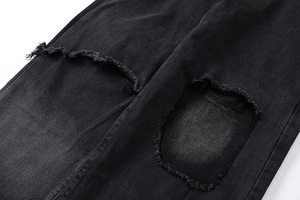 Pantalon Baggy en Denim 100% Coton 14 Oz pour Hommes, Fabrication OEM, Streetwear, Jeans à Jambes Larges pour Hommes, Taille Grande - Product Image 3