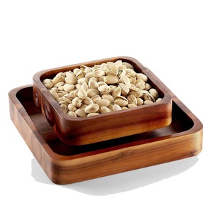 Bol à Pistaches Moderne en Bois Écologique Fait Main en Bois de Mangue de Qualité Alimentaire pour Salades, Fruits, Cuisine et Salle à Manger - Product Image 6