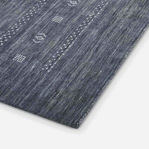 Geometric Wool Area Rug Solid Color Modern Handloom Rug Livingroom Grey Carpet Minimalist Bedroom Floor Rug Woven Inspired Decor - Product Image 3
