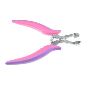 Pince de retrait pour extensions de cheveux, outil de dépose efficace pour la kératine et les micro-anneaux, poignées rose et violettes - Product Image 2
