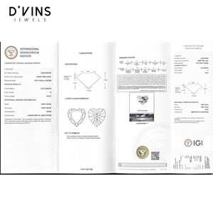 Diamants en forme de cœur cultivés en laboratoire D'vins Jewels 2.02CT VVS2 HPHT couleur D pour la fabrication de bijoux - Product Image 3