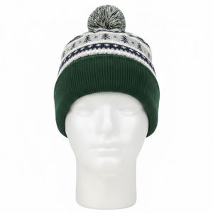 Wholesale Custom logo Distressed <b>Slouchy</b> <b>Beanies</b> Knit Ski Warm Skull <b>Beanies</b> jacquard <b>Hats</b> Wholesale jacquard 2026 - Product Image 5