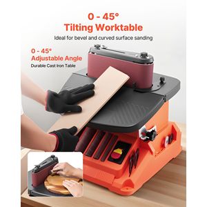 Levigatrice a nastro oscillante da banco 2400 RPM con mandrino, corsa 5/8 pollici, 5 mandrini (inclusi 1/2 e 2 pollici), 24x3,86 pollici - Product Image 3