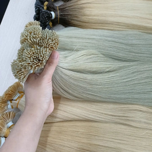 Extensions de cheveux à la kératine brute Remy Hair Extension de cheveux humains à pointe plate préliée à la kératine italienne - Product Image 1