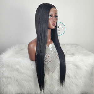 Human Hair <b>Wigs</b> 100% Vietnamese Human Hair Bone Straight Bundles Blonde <b>Black</b> Hair Color with HD Lace Closure - Product Image 3