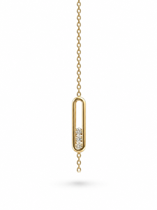 Minimalist 18K Solid Gold Yellow Gold <b>Bracelet</b> with <b>Baguette</b> Cut Natural Diamonds Women's Everyday Wear - Product Image 2