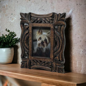 Cadre photo en bois massif fait main de qualité supérieure, élégant pour la table, idéal pour la maison, le bureau, le salon, style décoratif classique, moderne et rustique - Product Image 5