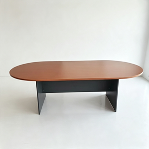 Oval Convertible Knocked-down Conference <b>Table</b> MFC Top Metal <b>Legs</b> Minimalist Design Commercial Office Furniture 8 Seater Stable - Product Image 2