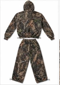 Unisex Camouflage Tracksuit Full <b>Zip</b> <b>Hooded</b> Sweatshirt and Pants Set Breathable Polyester Casual Wear Autumn Style - Product Image 3