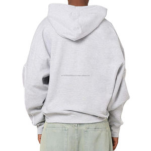Sudaderas con capucha para hombre de gran tamaño personalizadas sudaderas personalizadas 3D en relieve de algodón pesado en blanco Boxy Fit sudaderas con capucha Unisex - Product Image 4