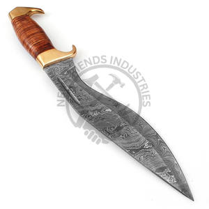 Cuchillo de Caza de Acero de Damasco Hecho a Mano de 16 Pulgadas, Edición Nueva, Cuchillo de Supervivencia de Hoja Fija Afilada, Cuchillo de Colección para Campamento - Product Image 5