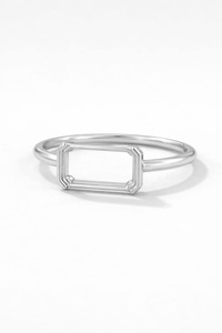 Base de bague semi-montée en argent sterling 925 pour sertissage émeraude, pour la création de bijoux DIY avec pierres précieuses, apprêts de joaillerie fine, pour bague personnalisée - Product Image 3