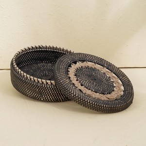 Handwoven rattan box pantry <b>kitchen</b> counter <b>storage</b> containers hot selling natural fiber <b>boxes</b> - Product Image 1