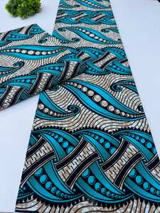 Tissu en sergé de coton imprimé wax africain style Mozambique pour chemises et robes de garçons – Mode moderne - Product Image 4