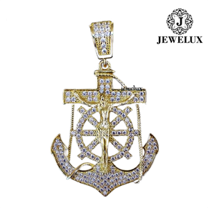 Colgantes de Hip Hop Premium con Incrustaciones de Diamantes, Diseño de Cruz, Plata 925 Bañada en Oro Rosa, Joyería de Declaración para Aniversario, Venta al por Mayor - Product Image 3