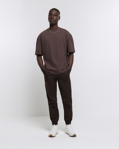 Custom Logo <b>Brown</b> Oversized <b>Tie</b>-Dye Breathable 320g Heavy Cotton Drop Shoulder Men's Streetwear Casual T-Shirt - Product Image 1