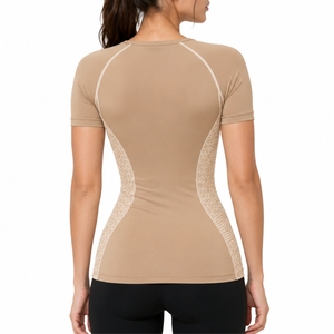 T-shirt de compression pour femme, séchage rapide, tissu extensible, coupe ajustée, qualité supérieure, vêtements de sport pour femme - Product Image 2