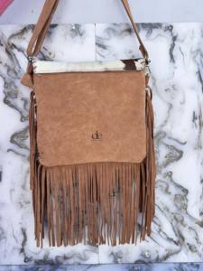 Nuevo Bolso de Mano con Flecos de Piel y Cuero, Diseño Moderno, Bolso Cruzado de Cuero Repujado con Piel de Vaca, Elegante Bolso Bandolera para Regalo - Product Image 4