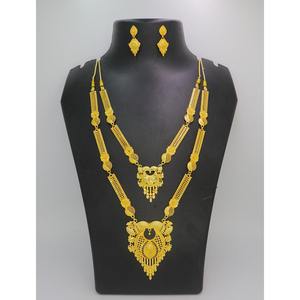 Conjunto de collar para mujer, joyería India especial de Dubái, joyería de los Emiratos Árabes Unidos, conjunto de collar con colgante chapado en oro, conjunto de pulsera, pendientes - Product Image 5