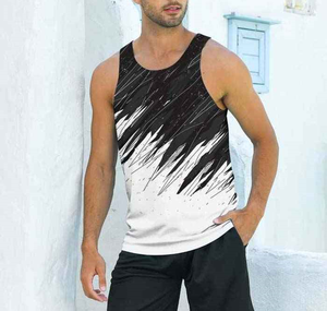 เสื้อกล้ามซับลิเมชั่นผู้ชายคุณภาพสูง ป้องกันริ้วรอย แฟชั่นล่าสุด น้ำหนักเบา ปรับราคาได้ - Product Image 4