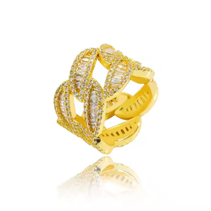 Anillo de Plata de Ley con Moissanita Deslumbrante, Estilo Hip Hop, Regalo de Aniversario de Bodas, Diseño Único, Atrevido y Moderno, Diamante Brillante - Product Image 1