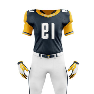 New Multi Color Uniform Set Breathable <b>Compression</b> Rubgy Club Teamwear American Football Uniform Sports Vintage Solid Color - Product Image 5