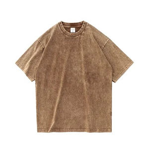 T-shirt Homme Respirant Noir Style Urbain Hip Hop avec Logo Personnalisé Effet Délavé Acide – T-shirts Vintage pour Hommes Prix de Gros - Product Image 1