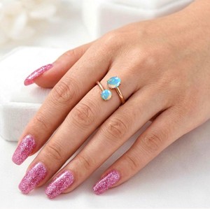Opale de feu éthiopienne naturelle, argent sterling 925, bague de fiançailles de luxe faite à la main pour femmes, bijoux fins pour mariage et anniversaire - Product Image 3
