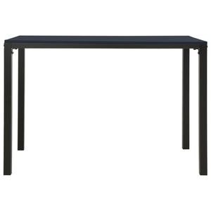 Ensemble de salle à manger de jardin de taille moyenne en acier noir et composites bois-plastique – Mobilier d'extérieur élégant - Product Image 6