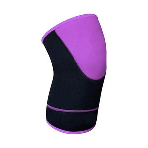 Genouillères de musculation en néoprène 7mm, contrastant bleu marine et orange, avec soutien rotulien, pour soulevé de terre, squat et powerlifting, paire - Product Image 4