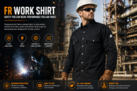 Vêtements de travail de haute qualité 100% coton FR antistatiques certifiés CE, manches longues, ignifuges, pour soudeurs américains, mineurs et électriciens