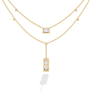 Collar de Oro Sólido de 18k con Diamantes Naturales de Corte Brillante Redondo, Moderno, Unisex, para Uso Diario, Regalo - Product Image 4