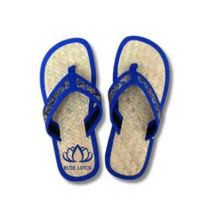 BEST SELLER Blue Lotus Lightweight Seagrass Platform Slipper Soft Comfort Indoor House Sandal Anti-Slip Sustainable Daily - Product Image 1