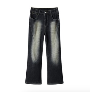 Pantalon en jean pour homme, style streetwear, coupe décontractée, effet délavé, jean baggy tendance pour homme - Product Image 2