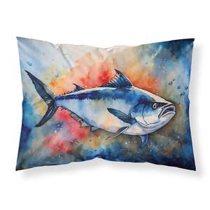 Bluefin Tuna Artwork Funda De Almohada estándar decorativa Funda de cojín ligera y súper suave de fácil cuidado - Product Image 1