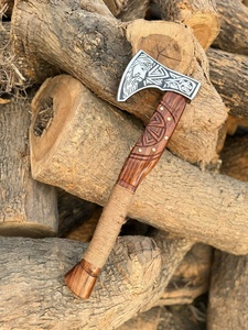 Hacha Vikinga de Acero al Carbono de Alta Calidad con Diseño Nuevo, Mango de Madera de Palisandro, 18 Pulgadas, para Campismo, Caza y Actividades al Aire Libre - Product Image 2
