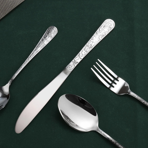Ensemble de couverts en acier inoxydable de haute qualité, 5 pièces, finition miroir, couteau, fourchette, cuillère, vaisselle pour la maison, la cuisine, l'hôtel, au meilleur prix - Product Image 4