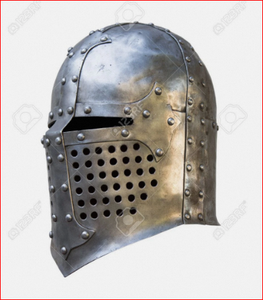 Casque de combat médiéval en acier, casque de chevalier en acier, casque de combat médiéval en acier moulé - Product Image 6