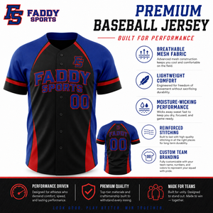 Custom Sublimation Baseball Jersey Full Button Design Breathable Team Uniform Personalized <b>Mesh</b> Sports Hip Hop Baseball Shirt - Product Image 5