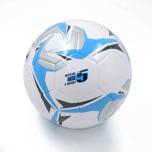 Balón de Fútbol CORE FIELD Blanco Cosido a Máquina, Ecológico, Duradero, Ligero, Diseño con Puntos Azules, para Interior/Exterior - Product Image 2