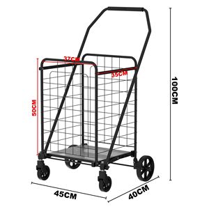 Chariot de courses pliable pour les courses, la lessive, le garde-manger et le jardin - Product Image 2