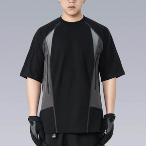 เสื้อยืดเทคแวร์คุณภาพสูงขายส่ง เสื้อผ้าสะท้อนแสงแนวสตรีทแวร์ เสื้อยืดผู้ชายแบบใช้งานได้จริง เสื้อผ้าดูดซับความชื้น เสื้อเทคแวร์ - Product Image 1