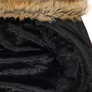 Men Black Hooded Waterproof Puffer <b>Jacket</b> Casual Winter <b>Fleece</b> <b>Lined</b> 300g Nylon Shell Polyester Filling - Product Image 2