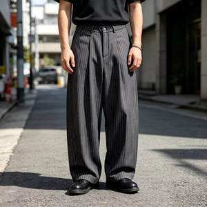 Pantalon Homme Vintage Uni Coupe Droite Décontractée Tricoté Respirant Séchage Rapide OEM Vente en Gros Personnalisé Taille Moyenne Été Streetwear - Product Image 1