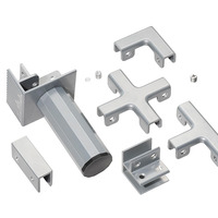 Kit de fixation réglable en alliage d'aluminium pour étagères, épaisseur 8-12 mm, avec pince de maintien pour carreaux, idéal pour la maison, le bureau et l'hôtel